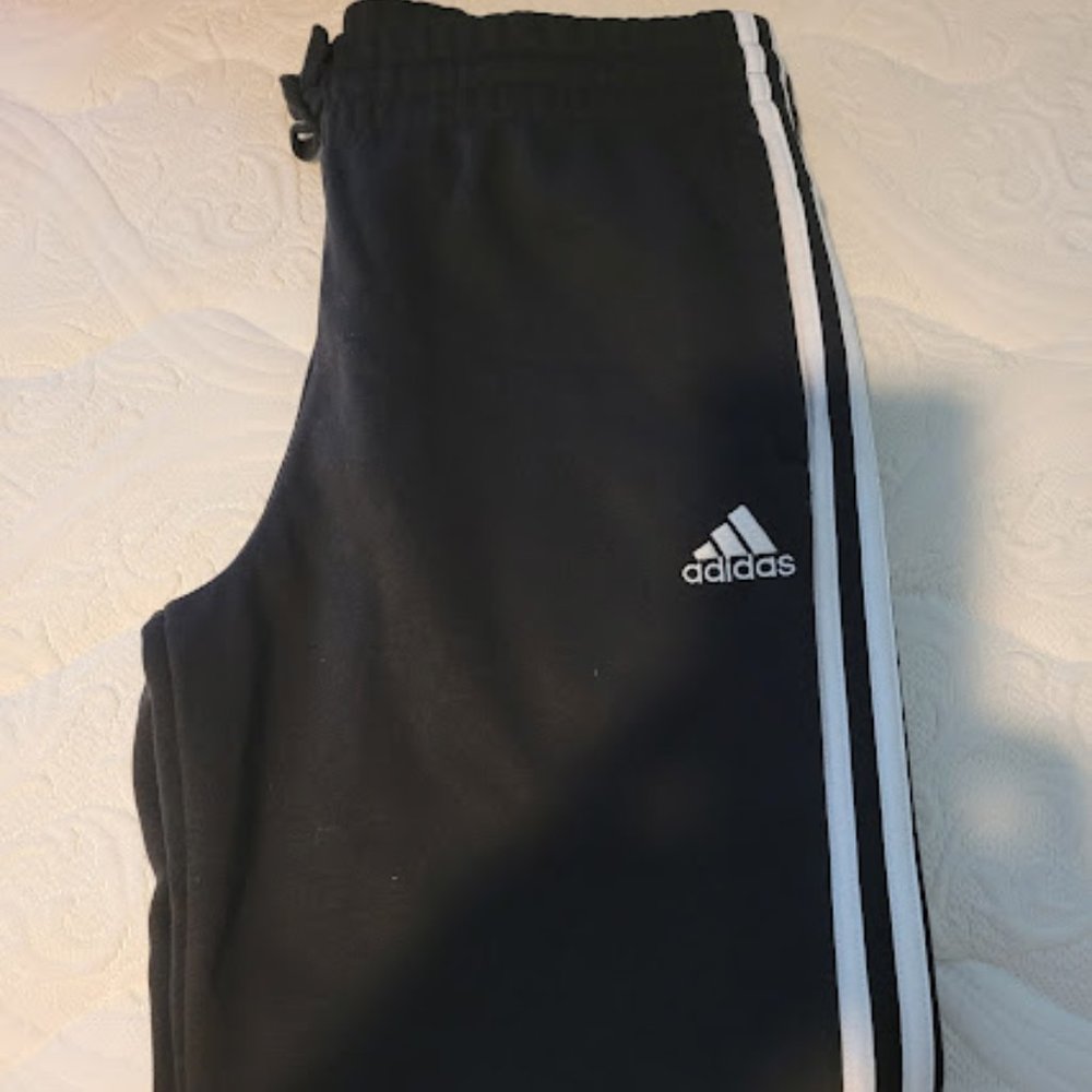 Adidas Warm-Up Slim Tapered Track Pants, Black, Large - Picture 3 of 7